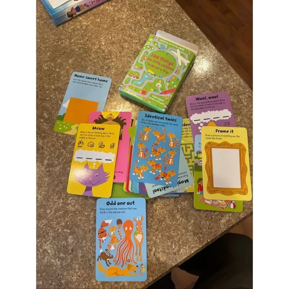 100 things for little children to do on a trip dry erase cards reusable